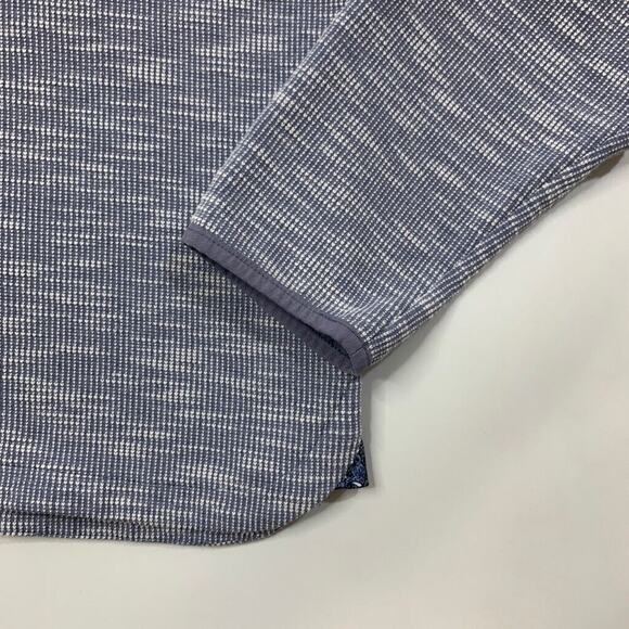 Robert Graham Sweatshirt Mens XL BlueJay White Classic Fit 1/4 Zip Rayon Blend - Picture 3 of 12